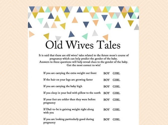 Sex of the baby old wives tales